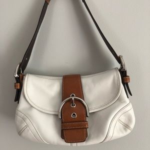 Coach White Leather Satchel